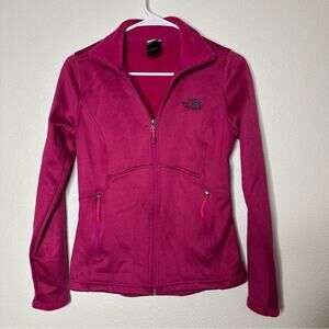 The North Face Micro Fleece Lined Zip Up Pink Jacket Small